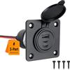 Obeaming Presa USB 12V Camper Auto Tutto Alluminio 3 Porta 1Pcs