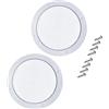 PATIKIL 5 Diametro Foro Diagonale Distanza Altoparlante Griglia Maglia Decorativo Cerchio Woofer Guardia Protettore Copertina,Bianco 2pz