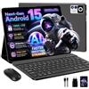 ZIOVO Android 15 Tablet 10 Pollici,Gemini AI,30GB RAM+128GB ROM(TF 2TB)Tablets,5G WiFi Tablets,Octa-Core 2.0 GHz/Widevine L1/8000 mAh/Bluetooth 5.0/GPS/Face ID/2 in 1 Tablet con Tastiera e Mouse-Nero