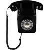 Artisam Telefono da parete, telefono fisso con filo per la casa, telefono retrò montato a parete, telefoni antichi anni '60, telefono analogico a linea singola con suoneria forte per anziani (nero)