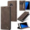 Sojlecyu Cover per Samsung Galaxy S7 Edge Custodia, a Libro Portafoglio in Premium Pelle PU Porta Carte Flip Case Supporto Protezione Case Cover per Samsung Galaxy S7 Edge, Caffè