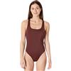 Amazon Essentials Costume da Bagno Intero, con Spalline Incrociate sulla Schiena Donna, Marrone Intenso, 50