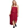 Urban Classics Ladies Viscose Bandeau Dress Donna Abito Lungo Nero 95% Viscosa, 5% elasthane