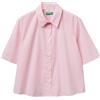 United Colors of Benetton Camicia 5Q6SDQ07O, Bianco, S Donna