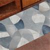 PETTI Artigiani Italiani - Tappeto Antiscivolo Lavabile, Tappeti Runner Cucina, Passatoia per Cucina, 50x100 cm, Disegno Geo Cerchio Jeans, 100% Made in Italy
