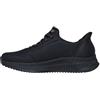 Skechers Hands Free Slip-ins: Bobs Squad 4-Staple Look, Scarpe da Ginnastica Donna, Nero/Nero, 41 EU Larga