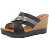 inblu Zeppe Donna Glam con Tacco di 8,5 cm e Plateau di 2,5 cm, Plantare Imbottito
