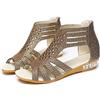 Generico Sandali Donna Taglie Forti con Zeppa - Scarpe Donna Estive Comode Aperte