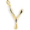 SINGULARU - Charm Letter XL Oro - Pendente Iniziale in Ottone con Finitura Placcata in Oro 18kt - Pendente Lettere A - Z - Charm Combinabile con Collana - Gioielli da Donna