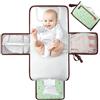 Lekebaby Fasciatoio portatile per bambini, da viaggio, con borsa per la pulizia, motivo zebrato