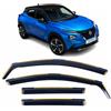 AirTwin Set di 4 deflettori d'aria tipo IN-CHANNEL compatibili con Nissan Juke F16 2a generazione dal 2020 al 2025, deflettori laterali in acrilico per finestrini Nissan Juke