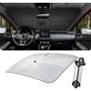 LUWU [Aggiornato] Ombrello Parasole Auto Compatibile con Renault Clio 5 2020-2025 2026 Parabrezza Parasole Auto ad Ombrello Pieghevole per Parabrezza Anteriore Interno Clio 5 Accessori