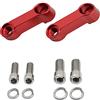 Larcele Prolunga per specchietto retrovisore moto, 10 mm, 8 mm, supporto per specchietto retrovisore moto, supporto per aumento dello specchietto retrovisore MT/YSZ-01 multistrada (rosso)
