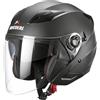 MOCOERL Casco Jet da Donna per Uomo Casco Moto Scooter Casco Doppia Visiera ECE2206 Approvazione Casco 3/4 Vintage Nero per Adulti