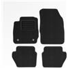 Mats4all Set di tappetini auto Compatibile con Ford Fiesta 2011-2012 | Antiscivolo | Con rinforzo | 4 pezzi | Tappetini per auto | Set di tappetini