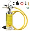 EVSTUL Kit Lavaggio AC, attrezzo per impianti di climatizzazione Domestici e Auto | Contenitore metallico 1L con manometro e valvola di sovrapressione,tubo 1m,per lavaggio tubazioni,condensatori ed evaporatori