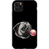Vintage Pug Bubblegum Aesthetic Style Ar Custodia per iPhone 11 Pro Max Carlino rosa Bubble Gum carino carlino amante dei cani grafica donna