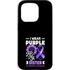 Alzheimer's Awareness Purple Ribbon Appa Custodia per iPhone 15 Pro Indosso il viola per il sostegno di mia sorella Alzheimer