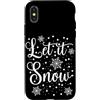 Fiocchi Di Neve & Let It Snow Studio Custodia per iPhone X/XS Fiocchi Di Neve Let It Snow Amante Della Neve Inverno Design