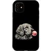 Vintage Dog Bubblegum Aesthetic Style Ar Custodia per iPhone 11 Golden Retriever, gomma da masticare rosa con simpatica grafica per amanti dei cani