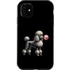 Vintage Poodle Bubblegum Aesthetic Style Custodia per iPhone 11 Barboncino rosa Bubble Gum carino barboncino amante dei cani grafica donna