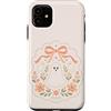 Cute Ghost Halloween Custodia per iPhone 11 Carino Fantasma Halloween Floreale Fiocco Spettrale