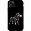 Vintage Rottweiler Bubblegum Aesthetic S Custodia per iPhone 11 Pro Max Gomma da masticare rosa Rottweiler, simpatica grafica per amanti dei cani