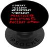 Funny Car Racing Gifts Racing Fans Car E Lunedì Martedì Mercoledì Giovedì Pratica Gara di Qualificazione PopSockets PopGrip Adesivo