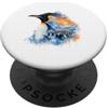Polar Wildlife Visions Pinguino Antartico Iceberg Tramonto Acquerello Arte PopSockets PopGrip Adesivo