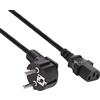 Akyga Cavo di alimentazione di alta qualità AK-PC-01C CU 3x1.5mm² CEE 7/7/IEC C13 1.5m per PC, stampante, schermi nero