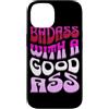 Unfiltered Mood Lettering Co. Custodia per iPhone 14 Sassy Offensivo Detto Retro Tipografia Rosa