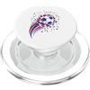 Soccer Football Sports Fan Player Coach Pallone da calcio dinamico, frammenti frantumati, stelle e coriandoli PopSockets PopGrip per MagSafe