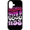 Unfiltered Mood Lettering Co. Custodia per iPhone 17 Sassy Offensivo Detto Retro Tipografia Rosa