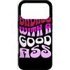 Unfiltered Mood Lettering Co. Custodia per iPhone 17 Pro Max Sassy Offensivo Detto Retro Tipografia Rosa