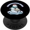 Polar Winter Reading Lover Snow Cute Gif Modalità di ibernazione dell'orso accogliente: tè, libro e atmosfera fredda PopSockets PopGrip Adesivo