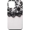 The Print Edit Custodia per iPhone 12 mini Motivo gotico in pelle pallida con volant in pizzo rosa nera