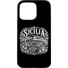 Desert Merch Sicily Italy Shop Custodia per iPhone 15 Pro Max Sicilia Italia Paesaggio urbano xilografia