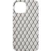 The Print Edit Custodia per iPhone 15 Porcellana a rete nera - Goth Gothic Skin Bianca
