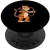 Archery Gifts For Boys & Girls Tiro con l'arco amante bambini tigre ragazzi arciere arco freccia tiro con l'arco PopSockets PopGrip Adesivo