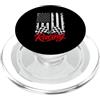 Funny Car Racing Gifts Racing Fans Car E Vintage Bandiera Americana Corsa A Scacchi Auto Da Corsa Fan PopSockets PopGrip per MagSafe