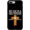 Cat Mom Christian Faith Cross Custodia per iPhone 7 Plus/8 Plus Il mio gatto è una benedizione di Dio