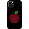 Cute Red Apple Polka Dot Designs Custodia per iPhone 11 Pro Insegnante di scuola Polka Dot Apple
