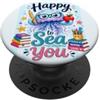 Cute Jellyfish Happy To Sea You Back To Happy To Sea You Carino Meduse Oceano Insegnante Ritorno A Scuola PopSockets PopGrip Adesivo