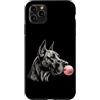 Vintage Great Dane Bubblegum Aesthetic S Custodia per iPhone 11 Pro Max Great Dane Pink Bubble Gum, simpatica grafica per amanti dei cani, da donna