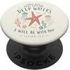 Faith Based Bible Verse Apparel Versetto della Bibbia Cristiana Acque profonde Isaia 43 2 PopSockets PopGrip Adesivo