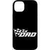 Funny Car Racing Gifts Racing Fans Car E Custodia per iPhone 14 Plus Papà Scacchi Bandiera Racing Fan Motorsport Car Racing