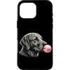 Vintage Lab Bubblegum Aesthetic Style Ar Custodia per iPhone 16 Pro Max Labrador Retriever, gomma da masticare rosa con simpatica grafica per amanti dei cani