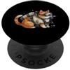 For Mom Vintage Cozy Humor Humorous Divertente gatto subacqueo che dice avventura subacquea sarcastica PopSockets PopGrip Adesivo