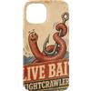 Random Galaxy Custodia per iPhone 15 Esca dal vivo Nightcrawlers Fresh e Wiggly Fishing Humor
