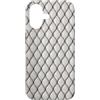 The Print Edit Custodia per iPhone 17 Porcellana a rete nera - Goth Gothic Skin Bianca